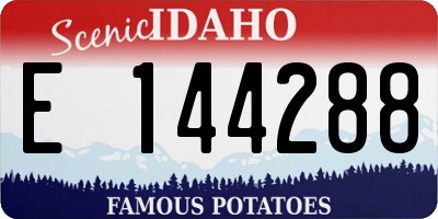 ID license plate E144288