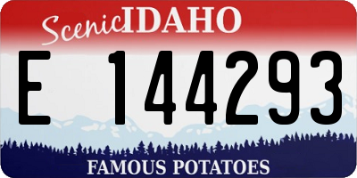 ID license plate E144293