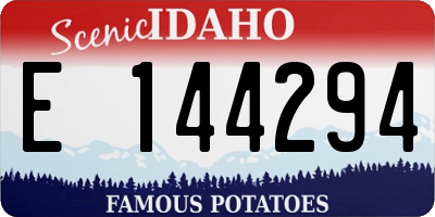 ID license plate E144294