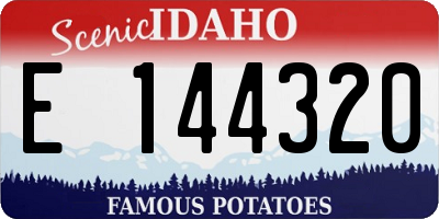 ID license plate E144320