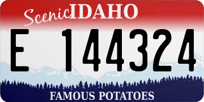 ID license plate E144324