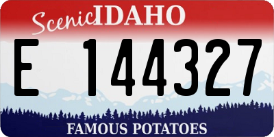 ID license plate E144327