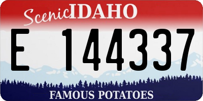 ID license plate E144337