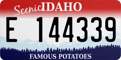 ID license plate E144339