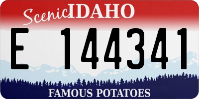 ID license plate E144341