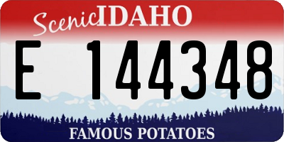 ID license plate E144348
