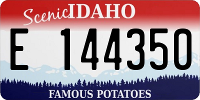 ID license plate E144350
