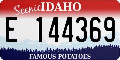 ID license plate E144369