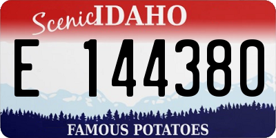 ID license plate E144380