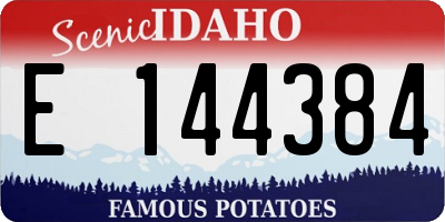 ID license plate E144384