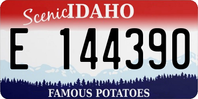 ID license plate E144390