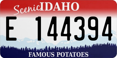 ID license plate E144394
