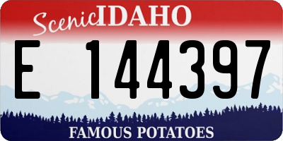 ID license plate E144397