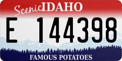 ID license plate E144398