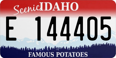 ID license plate E144405