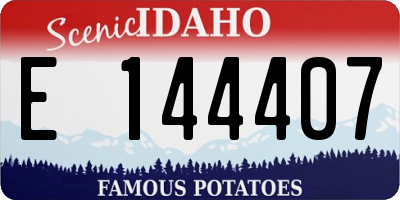 ID license plate E144407