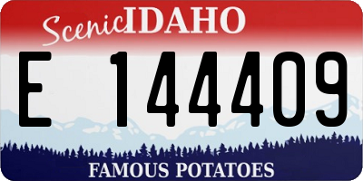 ID license plate E144409