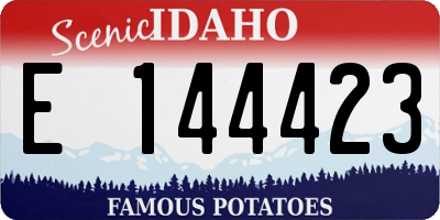 ID license plate E144423