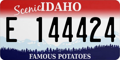 ID license plate E144424