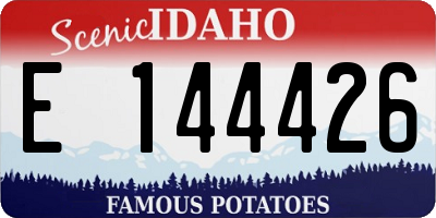 ID license plate E144426