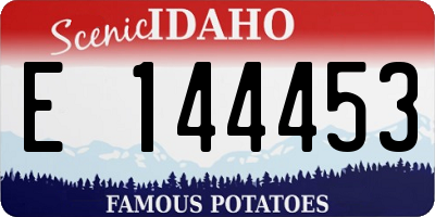 ID license plate E144453