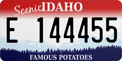 ID license plate E144455