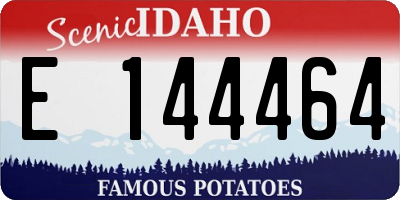 ID license plate E144464