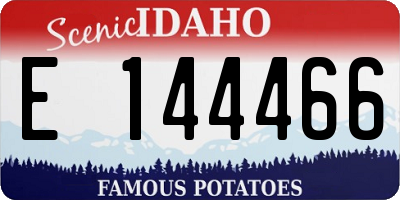 ID license plate E144466