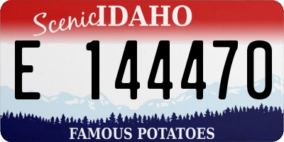 ID license plate E144470