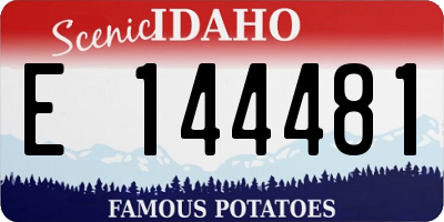 ID license plate E144481