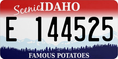 ID license plate E144525