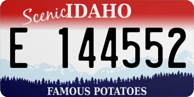 ID license plate E144552