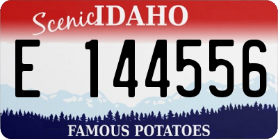 ID license plate E144556