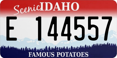 ID license plate E144557
