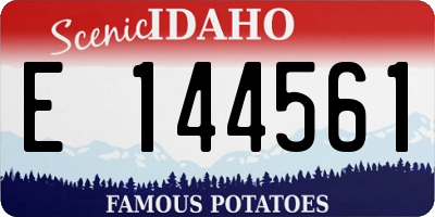 ID license plate E144561