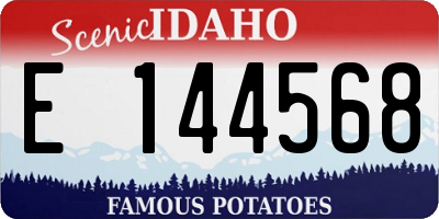 ID license plate E144568