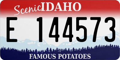 ID license plate E144573
