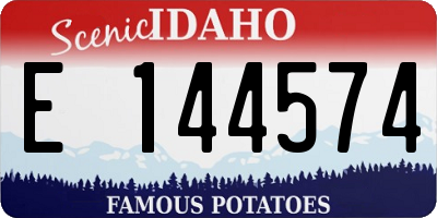 ID license plate E144574