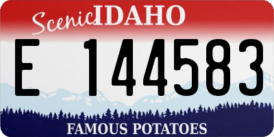 ID license plate E144583