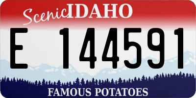 ID license plate E144591
