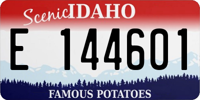 ID license plate E144601