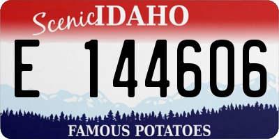 ID license plate E144606