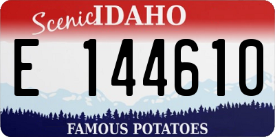 ID license plate E144610
