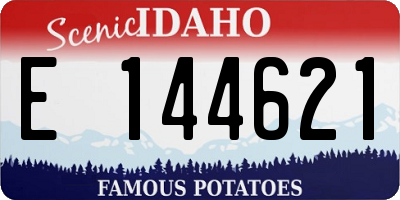 ID license plate E144621