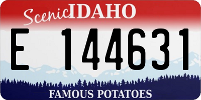 ID license plate E144631