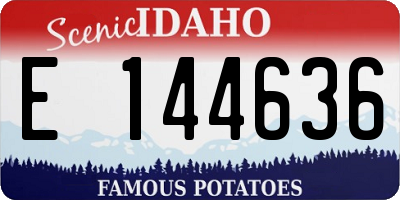 ID license plate E144636