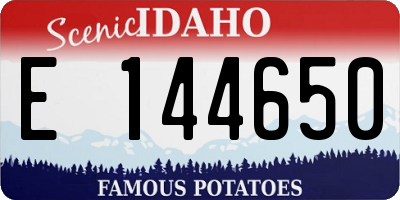 ID license plate E144650