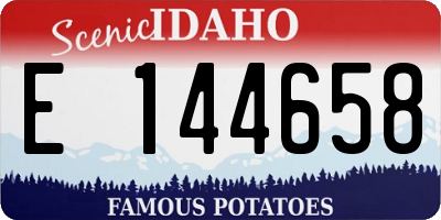 ID license plate E144658