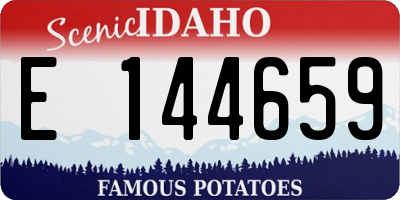 ID license plate E144659
