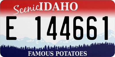 ID license plate E144661